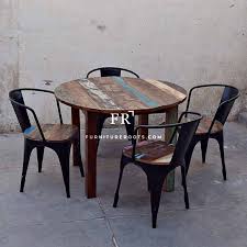 Rock Solid Reclaimed Round Dining Retro Bar Stools Round Dining Bar Chairs