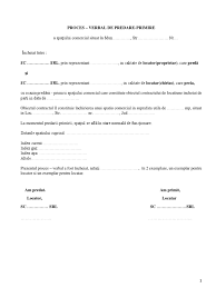 Preview of sample proces verbal predare primire documente. Proces Verbal De Predare Primire Spatiu Comercial