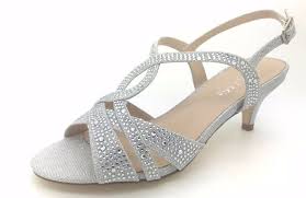 Women S Silver Dress Shoes Low Heel Sandals Wedding Rhinestone Open Toe Strappy Fashion High Heels Womens Silver Dress Shoes Low Heel Sandals