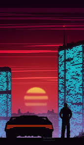 Minimalist Cyberpunk Wallpaper Phone City animated digital wallpaper, cyberpunk, neon, night, building exterior. minimalist cyberpunk wallpaper phone
