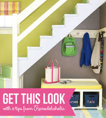 Check spelling or type a new query. Remodelaholic Get This Look Small Space Mudroom Under The Stairs