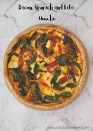 Bacon Spinach And Feta Quiche Create Bake Make Recipe Spinach And Feta Feta Quiche Recipes