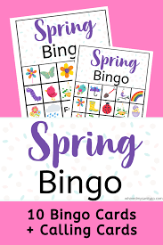 Print pages, with cards per page show bingo title include call list. Free Printable Spring Bingo Cards