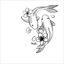 Koi Tat Koi Art Simple Tattoo Designs Koi Fish Drawing
