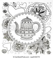 400 x 283 file type: Coloring Pages For Adults Tea Colouring Book Cup Of Tea A Girl With A Cup In Hand On White Background Concept Of Anti Canstock