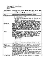Kindergarten Teacher S College Tc Reading Lesson Plans Unit 1 We Are Readers Save Your Time On Wri Reading Lesson Plans Reading Lessons Writing Lesson Plans