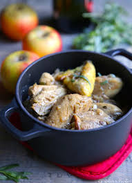 Poulet Mijote Au Cidre A La Moutarde Et A L Estragon Recette Poulet Mijoteuse Plats Mijotes Poulet