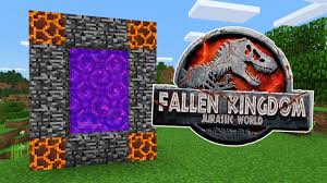 Find fossils and breed, and ride the dinosaurs! How To Make A Portal To The Jurassic World Fallen Kingdom Dimension In Minecraft Pe Youtube