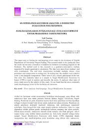 Pdf kunci jawaban intan pariwara kelas 12 bahasa inggris. Pdf An Interlanguage Error Analysis A Formative Evaluation For Freshmen