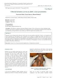Cosmetic surgery is performed to reshape the appearance of body parts. Pdf Clitorial Inclusion Cyst In An Adult A Rare Presentation