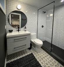 Small bathroom needs the best interior decoration too, but of course, it will a little bit different from a big bathroom. Basic White 3x6 Polished Beveled Ceramic Wall Tile In 2021 Small Bathroom With Shower White Beveled Subway Tile Washroom Design