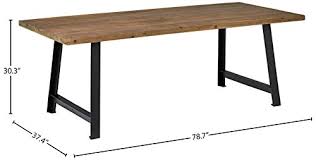 30 inch table styles for indoor and outdoor spaces. Amazon Brand Rivet Rustic Industrial Wood And Metal Dining Room Kitchen Table 86 6 L Fir Farmhouse Goals