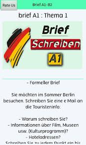 Falls sie im sprachniveau b2 sind und ihre schreibfertigkeit mehr verbessern möchten, dann in unserer seite gibt es viele materialien und sammlungen von verschiedenen übungen für die schreibfertigkeit a1 brief schreiben im. Deutsch Lernen A1 A2 B1 B2 Brief Schreiben Para Android Apk Baixar