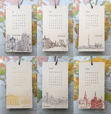 2013 Letterpress Cityscape Postcard Wall Calendar 30 00 Via Etsy Dizajn Kalendarya Nastolnye Kalendari Otkrytki
