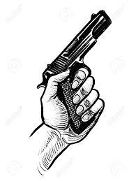 Hand holding some small object put there something vector. Hand Holding Gun Ink Black And White Drawing Stock Photo Picture And Royalty Free Image Image 148891572