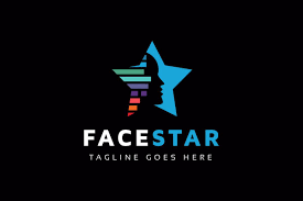Face Star Logo Template 76659 Star Logo Logo Templates Logos