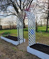 It takes up very little space, which is perfect next to walkways or on the side of the house. Easy Diy Garden Arch The Four Acre Farm Diy