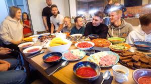 You can bake it as one big pie, or make small triangles called pirozhki. Russian Food Party Smoked Beef Borscht By Russia S Best Chef White Rabbit Moscow Russia Youtube
