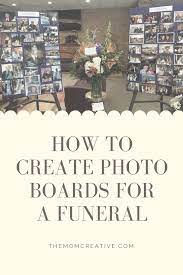 Or you could cover a magnetic board with. How To Create Photo Boards For A Funeral Or Other Celebration Photo Boards Funeral Photos Funeral Photo Boards