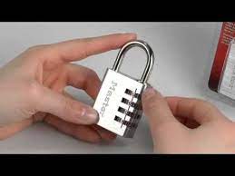 Push reset tool in and turn 90 degrees (in either direction). Operating The Master Lock 643dwd Password Combination Lock Youtube