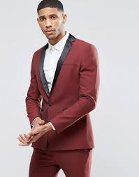 480 x 762 jpeg 26 кб. Asos Asos Brand Asos Super Skinny Tuxedo Suit Jacket In Dark Red Skinny Fit Suits Mens Red Suit Mens Skinny Suits