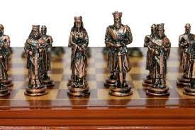 King Arthur Chess Set With Pewter Pieces Chess Sets Unique Chess Set Settings