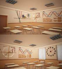 Classrooms Of The Future Design Bms Baku Modern School Math C High School Math Classroom Decorations High School Math Classroom Math Classroom Decorations