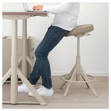 Trollberget Sit Stand Support Grann Beige Ikea Standing Desk Chair Ikea Drawer Unit