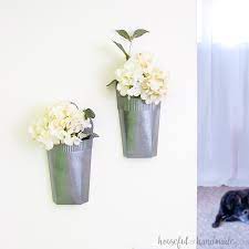 Creating your own vase gives you the space and comfort of doing things how you want. Faux Metal Wall Vases Crafting My Home