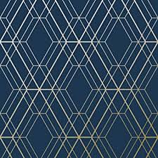 Check spelling or type a new query. Metro Diamond Geometric Wallpaper Navy Blue And Gold Wow003 World Of Wallpaper Amazon Com