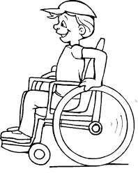 Disabled Children Coloring Page Boyama Sayfalari Cizimler Sanat