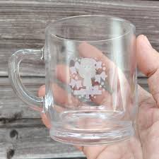 Vintage Misdo Licca Glass Mug: TOMY 40th Anniversary, Made in Japan