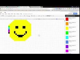 1 2018 Interesting Try With 4th Or 5th Google Sheets Pixel Art Youtube Google Sheets Pixel Art Coding For Kids