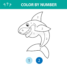 The spruce / jiaqi zhou color by number worksheets are a great way to teach your kids or stu. Numbers Coloring Page Cute Cartoon Shark Educational Game For Preschool Kids Stock Vector Illustration Of Child Printable 171665318