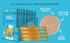 Amazon Com Petite Cuisine Lickables Para Gatos Humedos Suaves En Salsa Cremosa Con Carne Real 12 Bolsas 2 Oz Cada Uno Mascotas