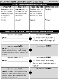 Third Grade Wonders Elizabeth Leads The Way Reading Wonders Third Grade Reading Reading Graphic Organizers