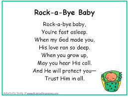 Rock A Bye Baby Lullaby Nursery Rhymes With Lyrics