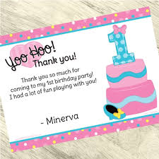 Thank you card • monsters inc. Birthday Direct Pink Bow 1st Thank You Note