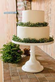 Rustic Herb Wedding Bouquet And Rosemary Wedding Cake Wedding Cake Decorations Herb Wedding Rustic Wedding Cake