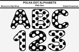 | needing a clipart in ai, svg, psd or eps? Free Svg Polka Dot Alphabets Clipart Png Files Cut File Download