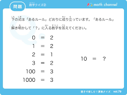 一般常識 診断クレイジー ※この記事は、2014年10月28日に掲載された記事を「人気記事」として更新したものです。 日本のことをあなたはいったいどれだけ知っていますか？ 日本人ならしておきたいことをクイズにまとめました! ç®æ°ã¯ã¤ãºã«æ'æ¦ Vol 079 æ°å­ã¯ã¤ãº ã«ãã£ã¬ã³ã¸ Mathchannel