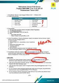 Mau daftar cpns ayo persiapkan scan berkasmu dari sekarang. Salah Rekrutment Umum Pln Group Tingkat Sma Smk D Iii D Iv Dan S1 Pelaksanaan Tahun 2021 Turnbackhoax Id