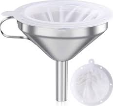 Norpro stainless steel small funnels 3pc set #252 fast. 5 Inch Premium Stainless Steel Funnel With 200 Mesh Food Filter Strainer For Filling Bottles Food Funnel For Kitchen Buy 5 Inch Premium Stainless Steel Funnel With 200 Mesh Food Filter Strainer For