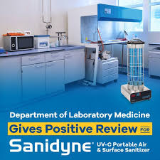 Department Of Laboratory Medicine Gives Positive Review For Sanidyne Uv C Portable Air Surface Sanitizer Airp Air Purification Air Quality Kitchen Cabinets