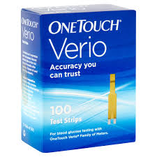 Onetouch Verio Blood Glucose Test Strips 100 Ct Walmart Com