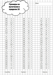 примеры по математике 3 класс на сложение и вычитание Primery Na Slozhenie I Vychitanie V Predelah 20 In 2020 Math Websites Preschool Math Math Lessons