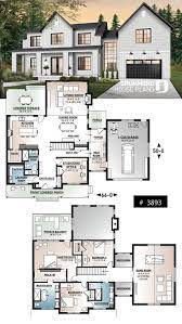 The bottom half of the it has a functional kitchen, living room, and a separate bedroom. Bauernhaus Bauernhausstil Bedeckt Mit Modern Modernegebaeude Moderner Ueberdachter Vera Modern Farmhouse Plans House Plans Farmhouse Dream House Plans