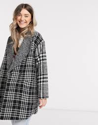 Camel tan black gray orange check plaid double breasted trench coat jacket 4. Shop Women Coats Jackets Double Breasted Grey Black