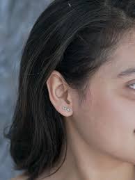 Triple Emerald Stud Earrings