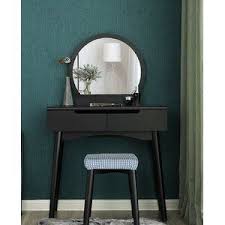 Dressing table with vanity mirror led lights & stool 5 drawers set for bedroom makeup jewellery storage. Zipcode Design Betsy Dressing Table Set With Mirror Wayfair Co Uk Dressing Table Set Shabby Chic Table And Chairs Black Dressing Tables